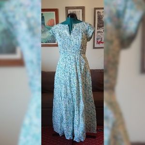 eShakti ditsy floral cambric cotton maxi dress